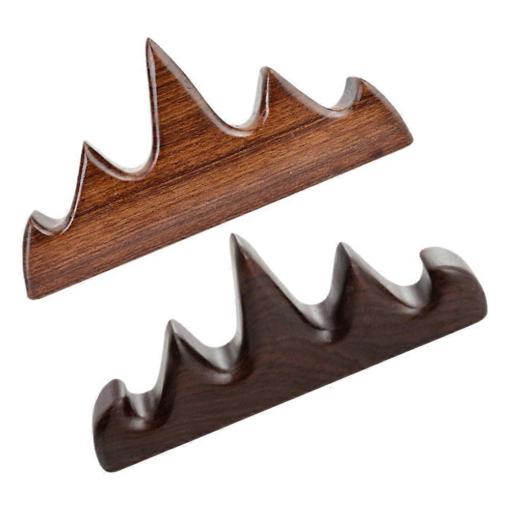Mountain Shape Brush Pen Holder 8 Pcs For Calligraphy Implements Assorted Color Wood Storage Desktop Decoration