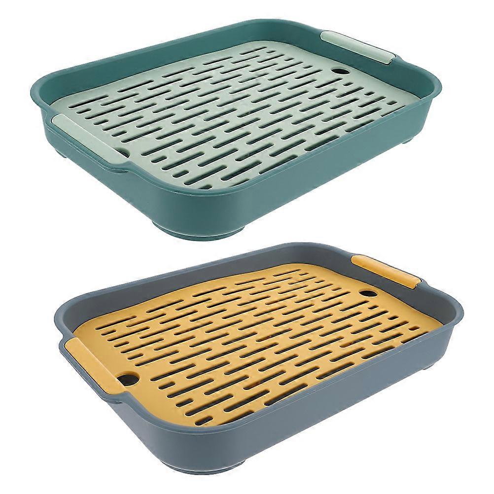 Plastic Rabbit Toilet Indoor Bunny Litter Box with Anti-Fall Fence 4Pcs