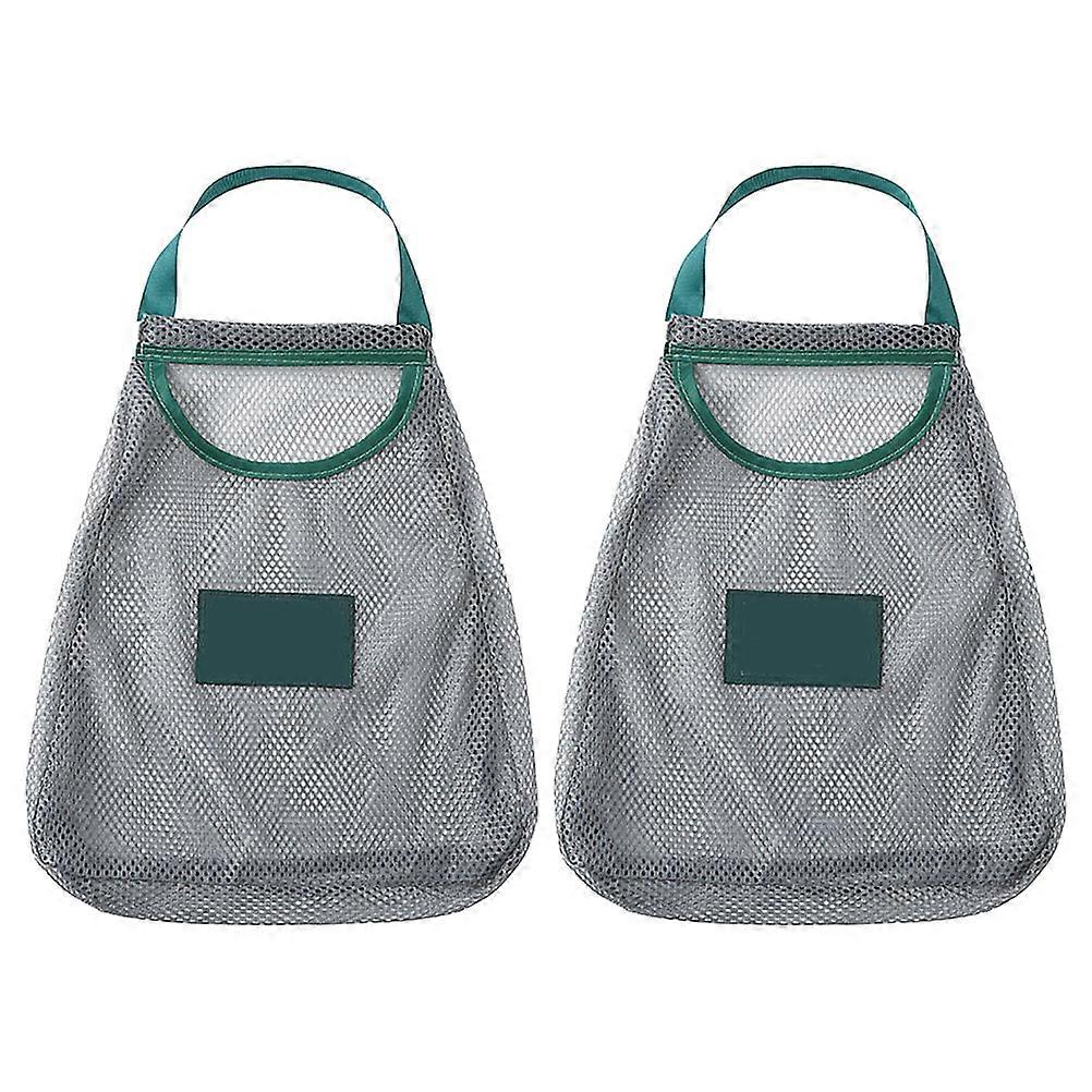 Green Vegetable Hanging Bag for Storage Use 6Pcs Mesh Bags Set