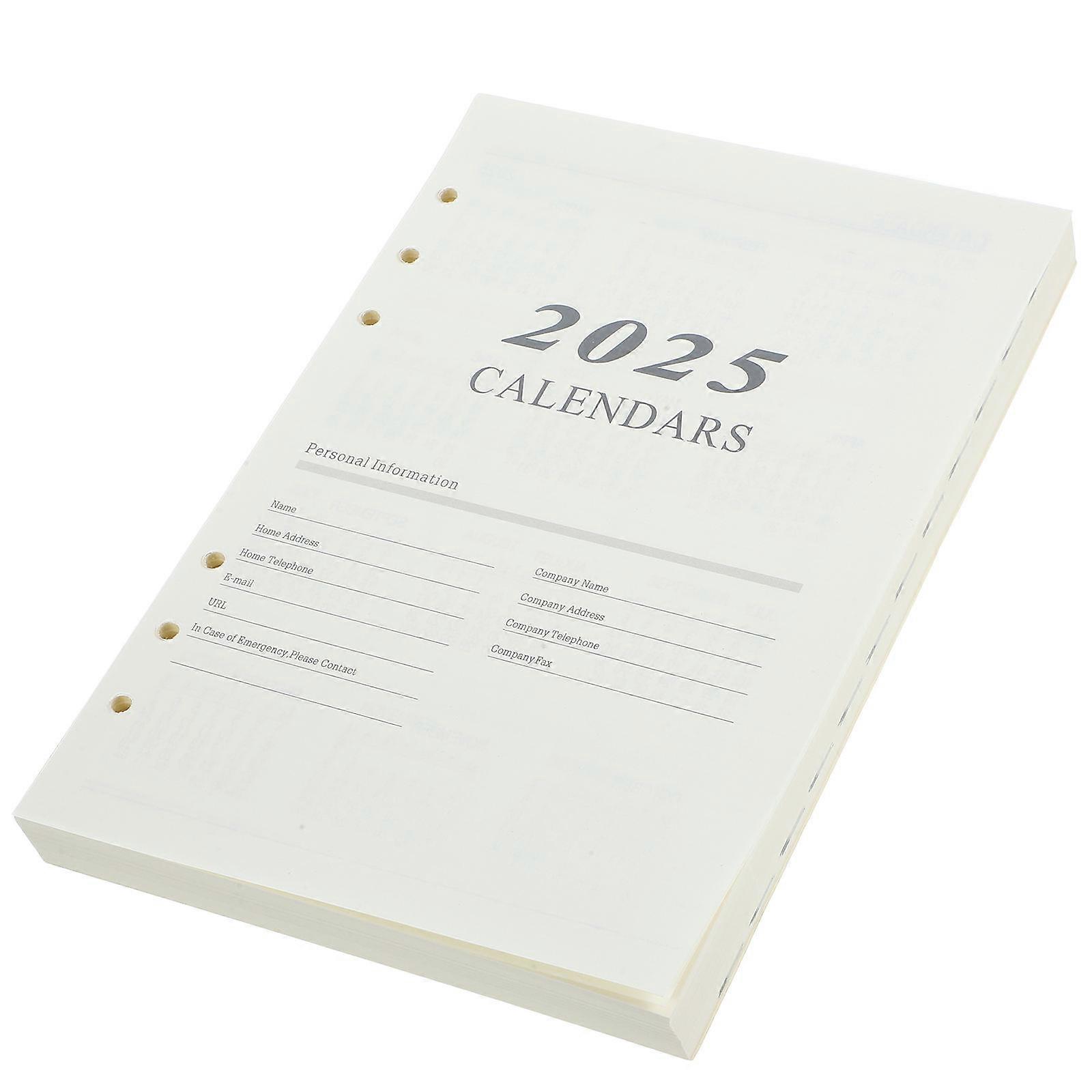 Daily Refill Paper for English Planner Notebook 2Pcs Binder Inserts