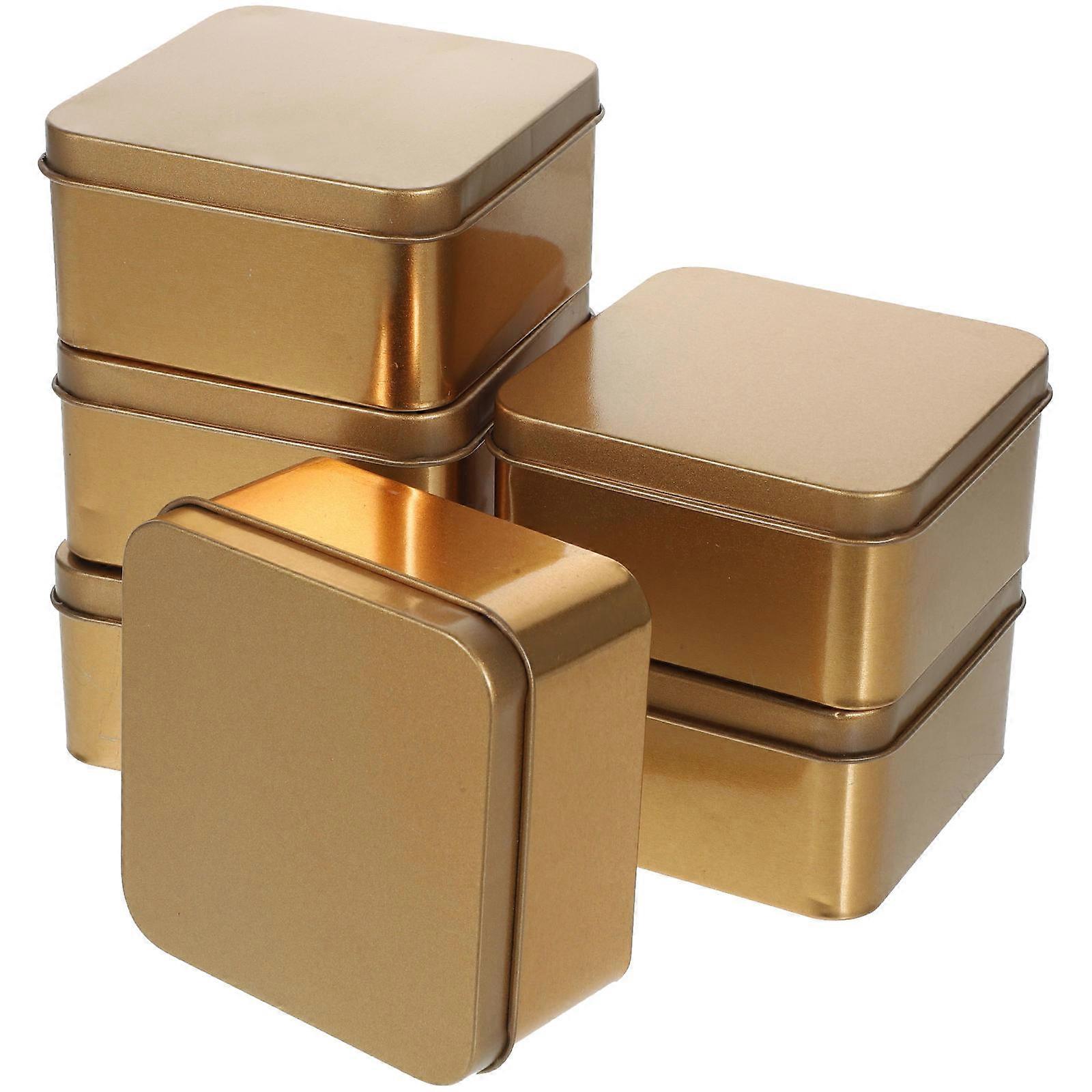 Metal Storage Box with Lid for Storage 20Pcs Tinplate Square Container