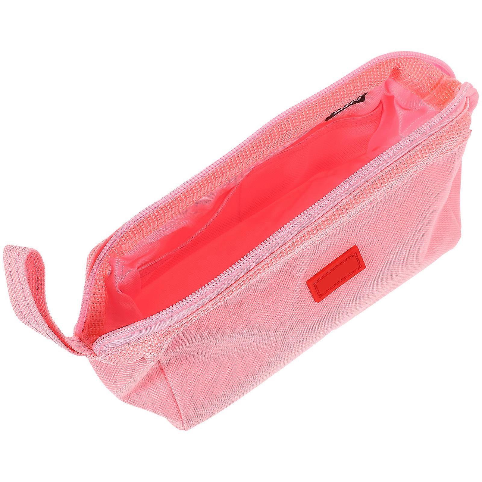 Pink Multi-Function Pencil Case Pen Bag 2Pcs for Storage Use