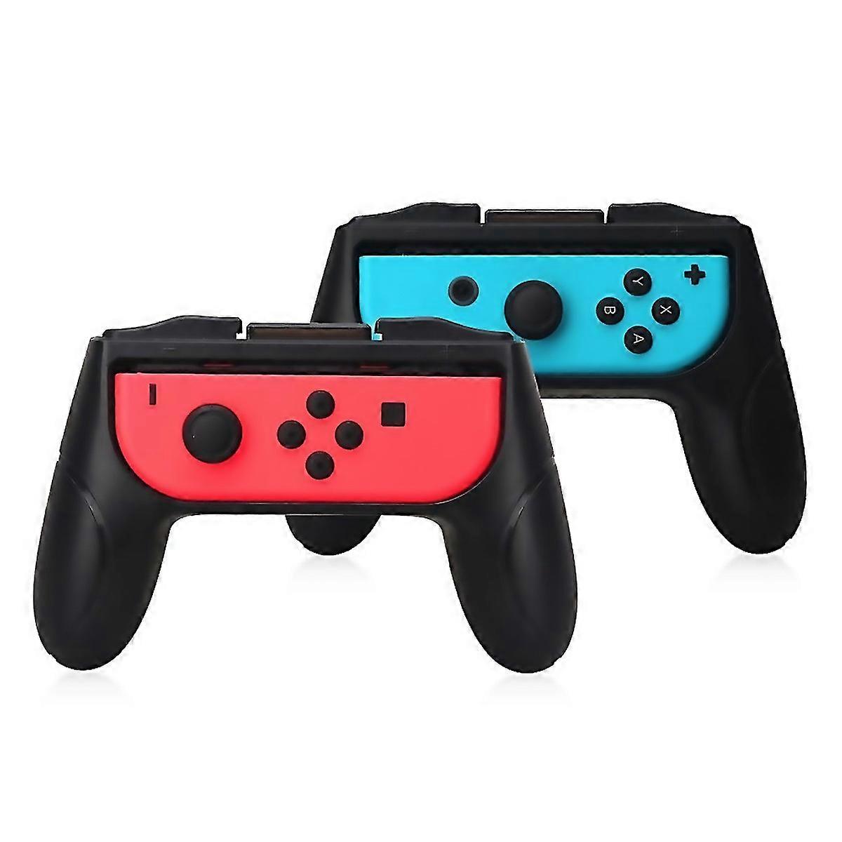For Oivo 2 Pcs Left And Right Game Handle Grip Controller For Nintendo Switch Joycon Gripblack