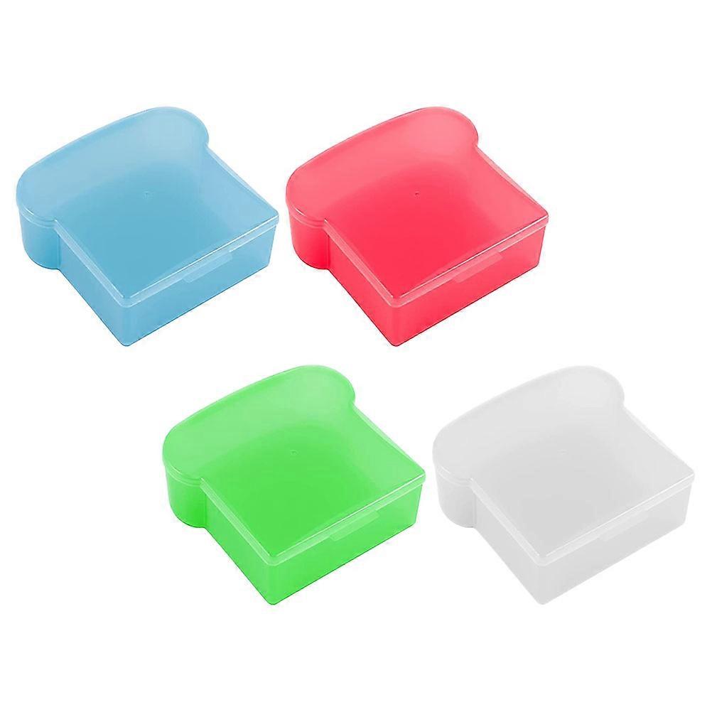 Toast Storage Box Plastic Bread Container for Storage Use 16Pcs