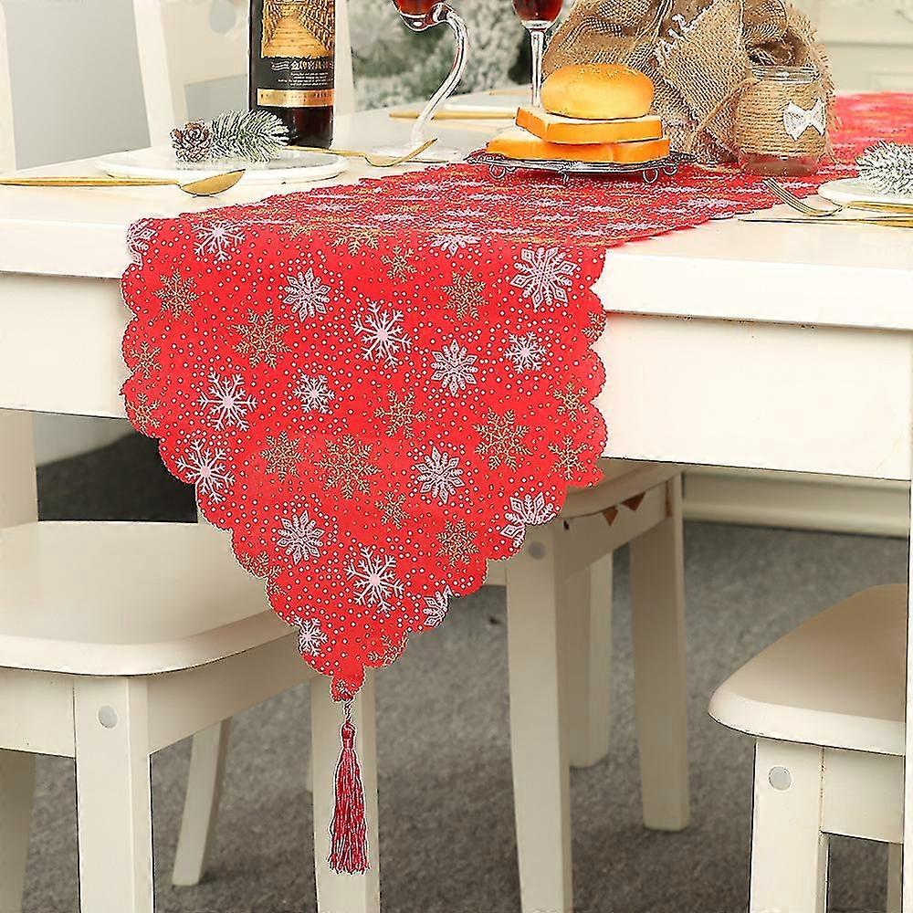 Christmas Table Runner 180 X 35cm Snowman Tablecloth Long