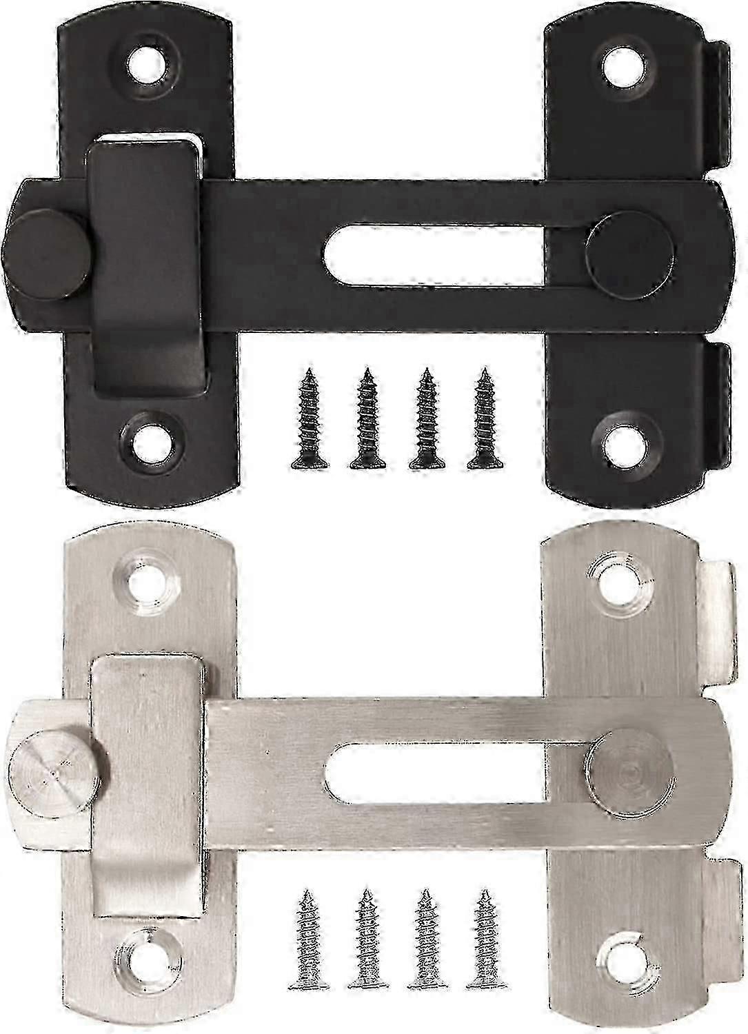 2パック納屋ドアロック、4フィートステンレス鋼納屋ドアラッチロック、フリップステンレス!ZZ7