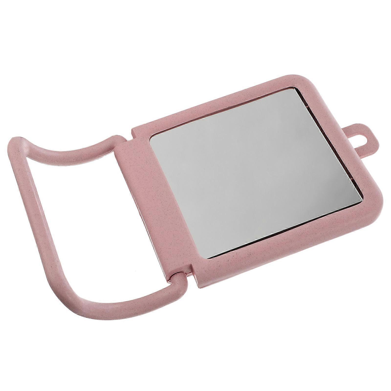 Vanity Mirror Pink Makeup Mirror for Desktop 3Pcs Cosmetics Use