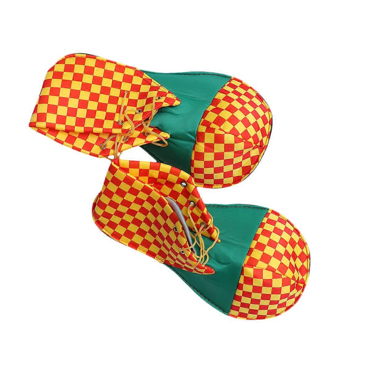 Clown Shoes Oversized Design Bright Color Performance Accessory Costume Parties 2Pack