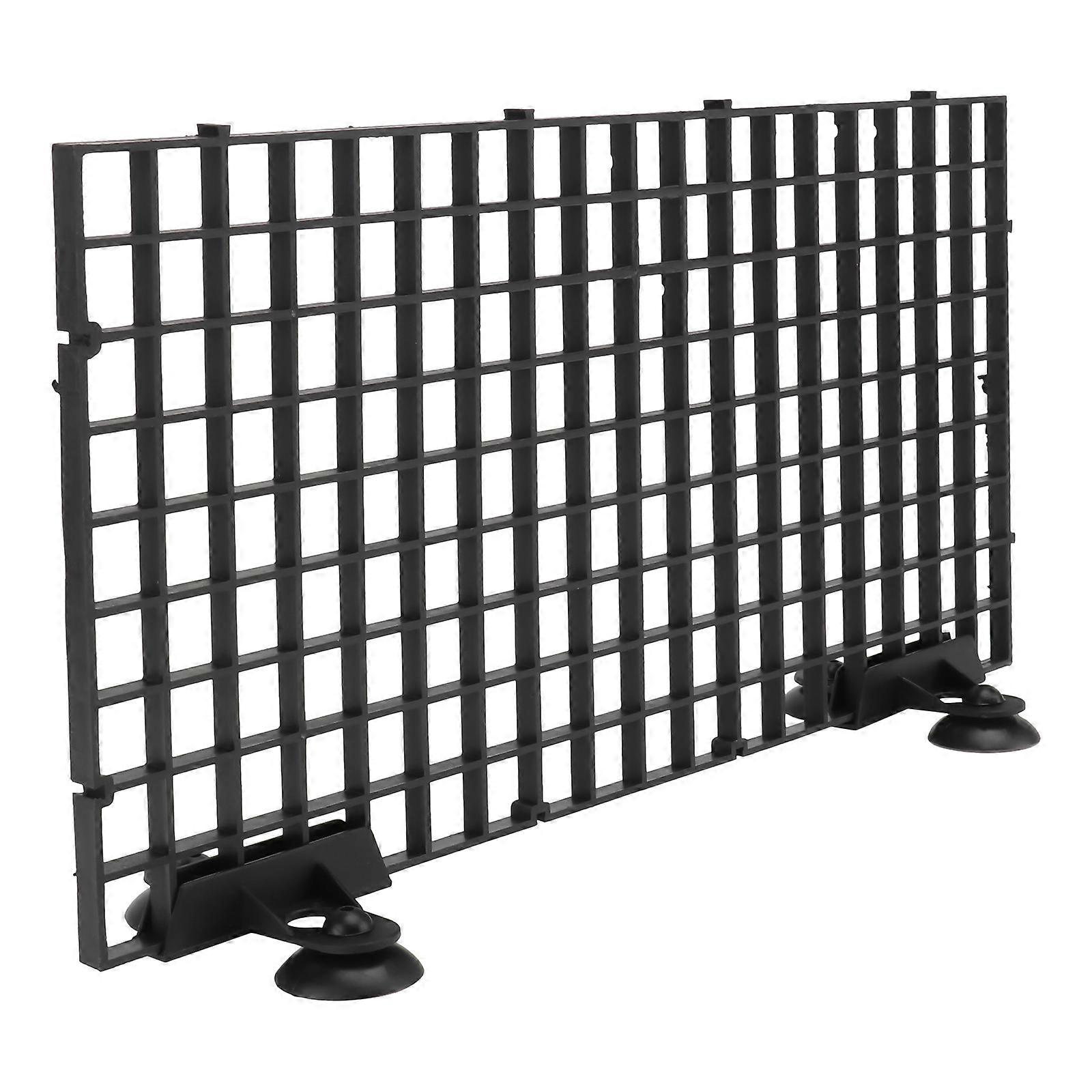 Aquarium Maintenance Fish Net Big Size Fry Segregation Board With Clamps For Fish Breeders Black Rectangle 2Clamps