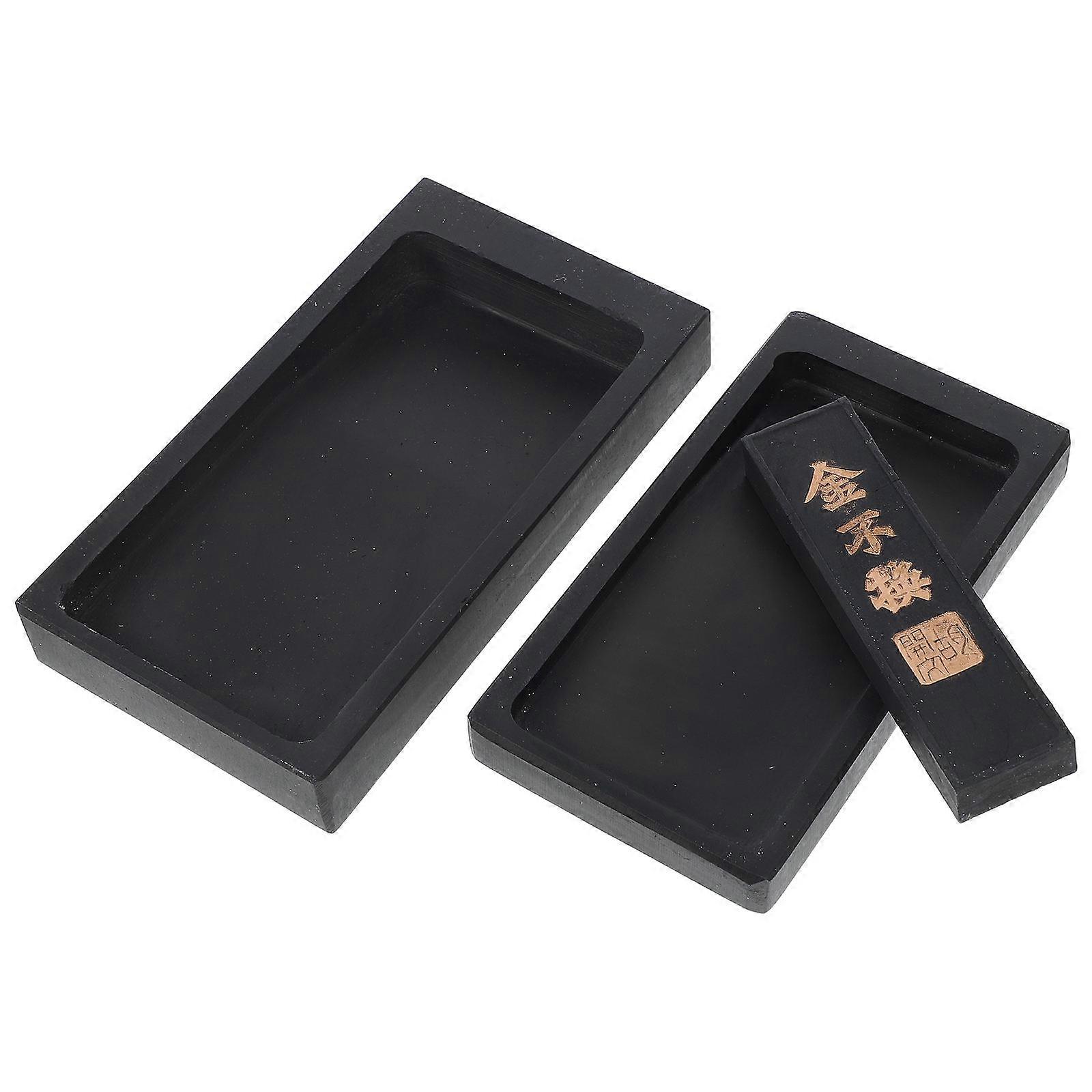 Calligraphy Ink Block Chinese Ink Stick For Writing Natural Stone Inkslab Home Use School Use Travel 3Pcs