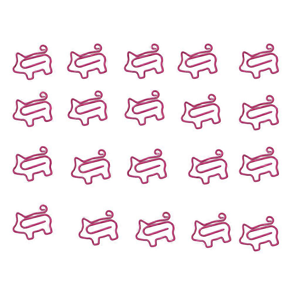 Pig Paper Clips Creative Bookmark Clips for Marking Use 60Pcs Rosy Color