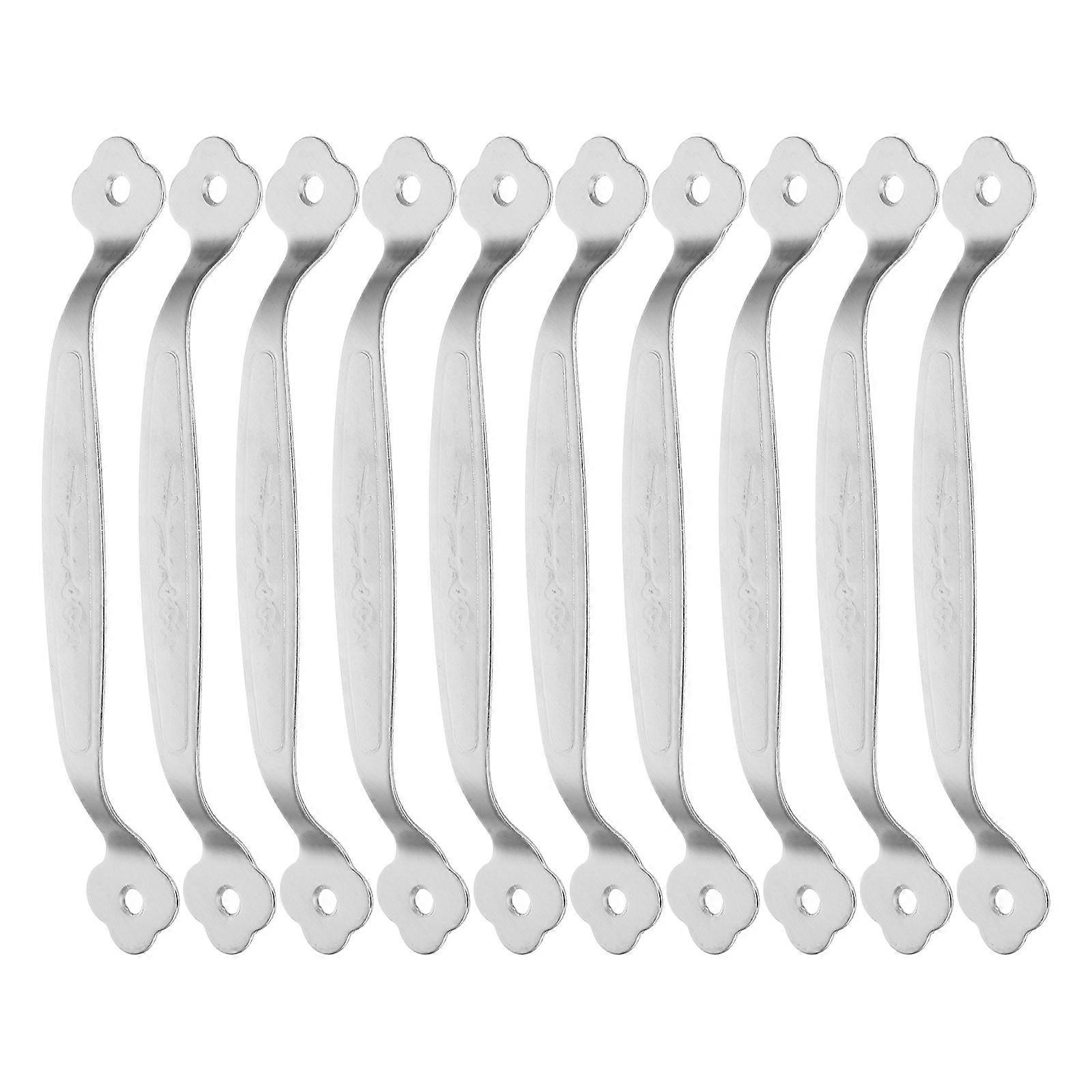 Rectangular Kitchen Cupboard Handles Easy Installation Silver Cabinet Hardware 50 Pcs