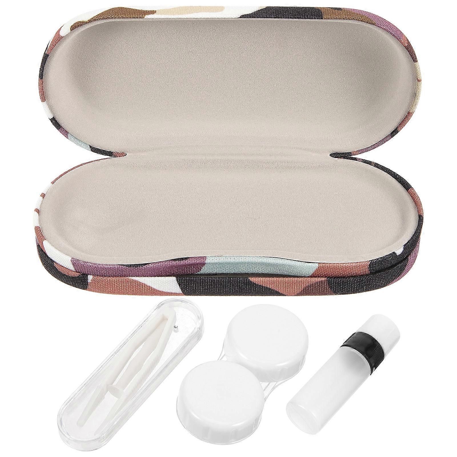Travel Glasses Organizer Dual Purpose Glasses Box For Glasses Contact Lenses 16x7.5x5cm 1 Set