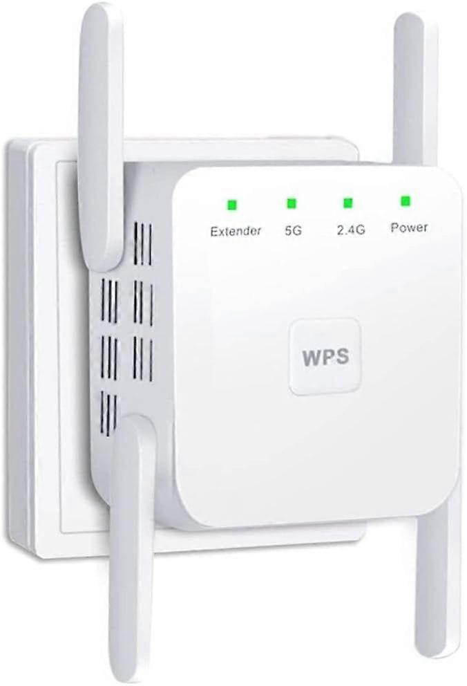 WiFi Repeater, Improved Wi-Fi Signal (1200 Mbps) White