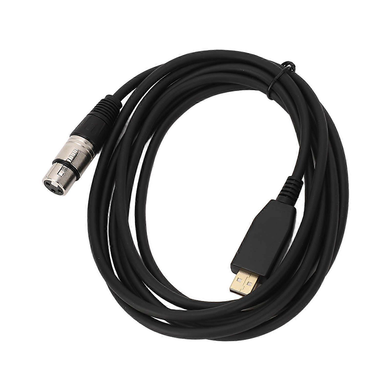 USB Microphone Cable USB to XLR Female Mic Link Converter Cable Microphone Adapter Cable