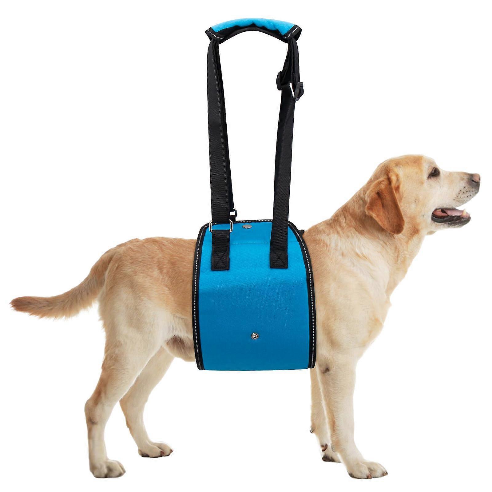 Dog Lift Harness For Large Dogs, Portable Back Leg Sling, Adjustable Hip Support For Weak Rear Leg, Blue Size M