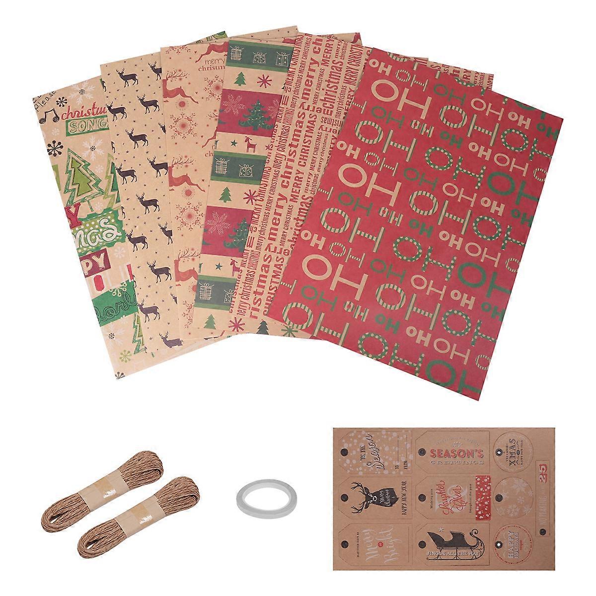 6 Pack Wrapping Paper Sheets,for Birthday Party Wrapping Paper Set