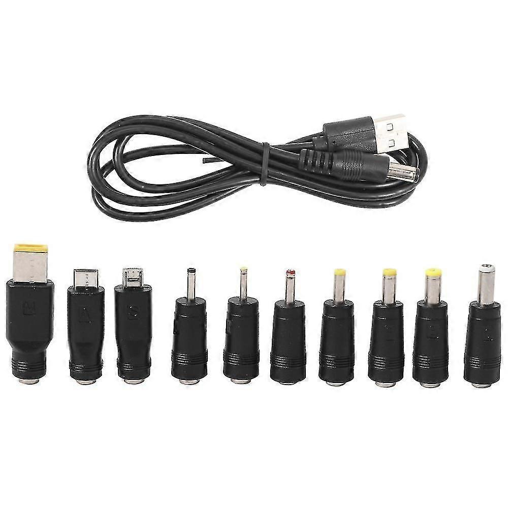 Dc Power Cord Usb To 5.5x2.1 Multifunctional Dc Interchangeable Plug