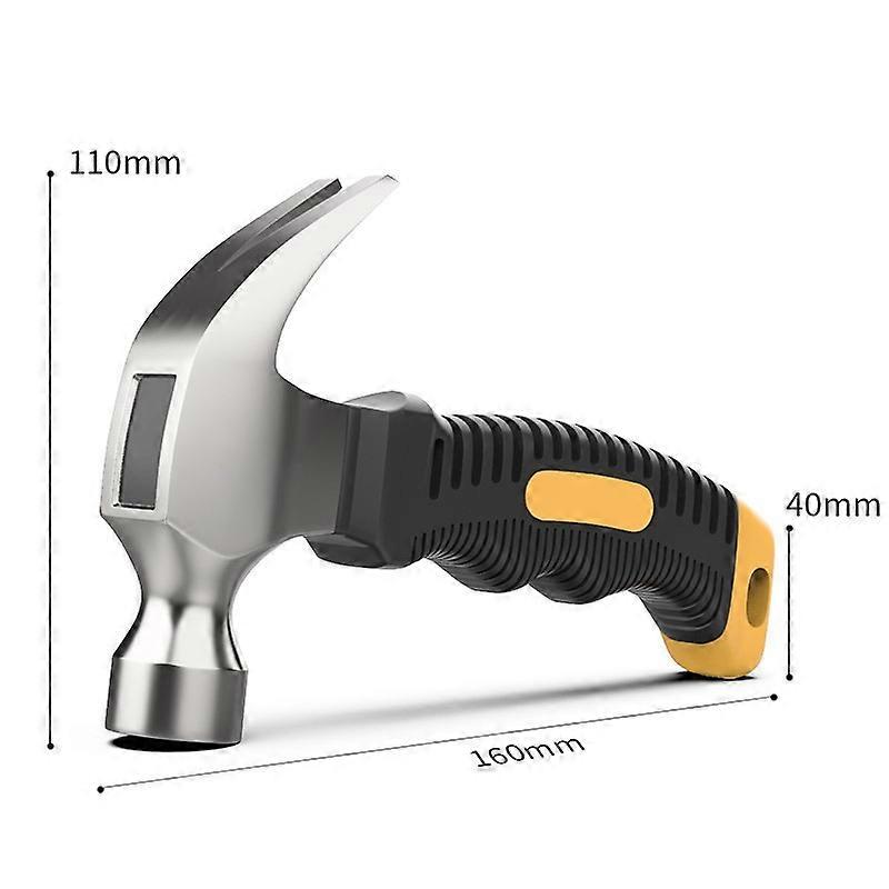 Tool 441008 Mini Claw Hammer Rubber Handle for Home Improvement Portable Iron Hammer Woodworking Nail Hammer