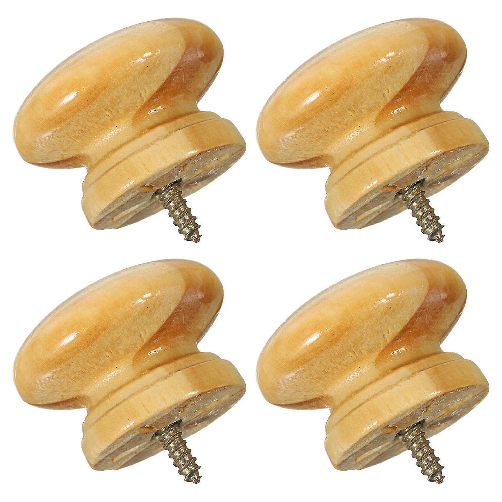 Wood Drawer Pulls Round Furniture Handle for Home 20Pcs Beige Set