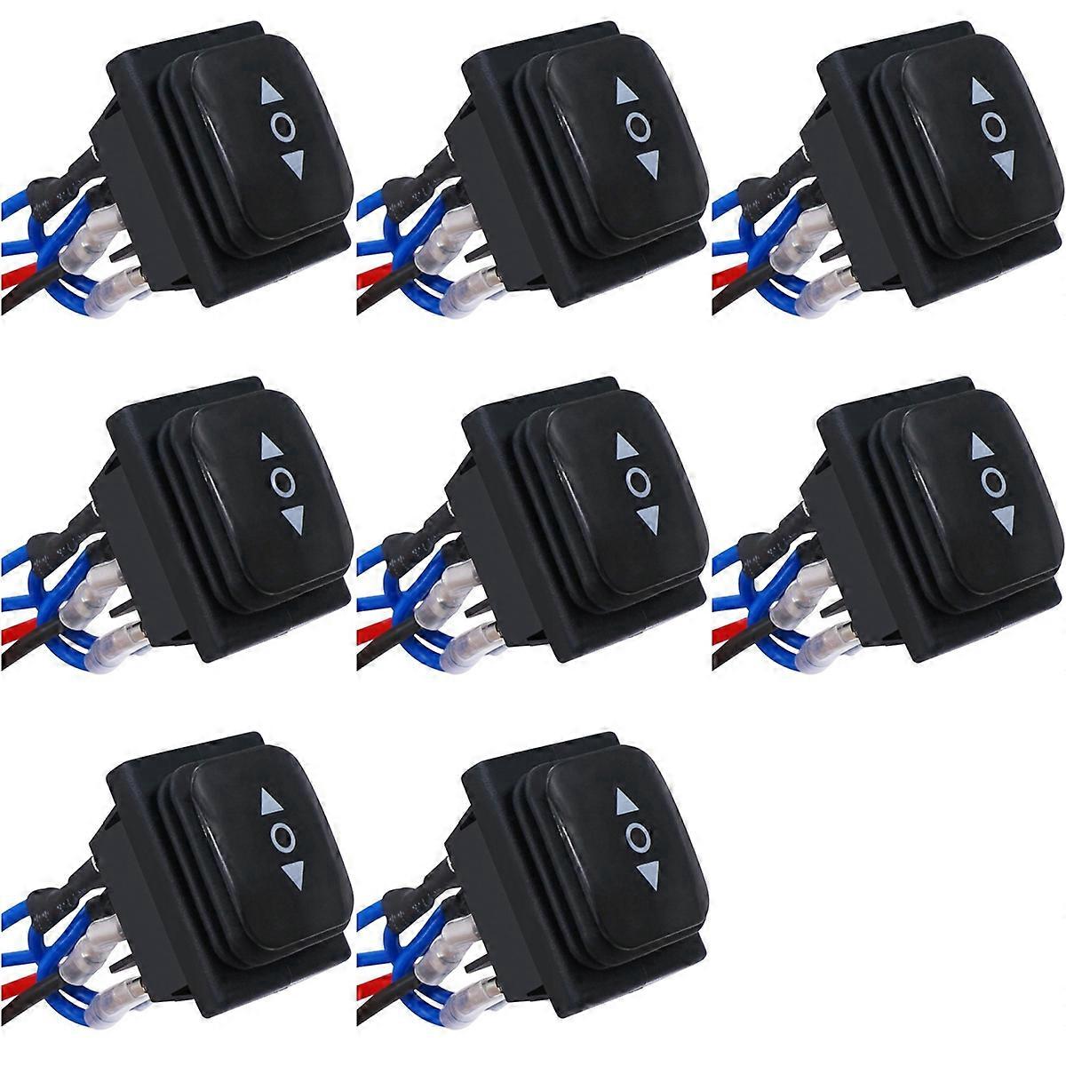 8X Momentary Polarity Reverse Switch Waterproof Control Motor Actuator 6 Pin 3 Position Rocker Toggl