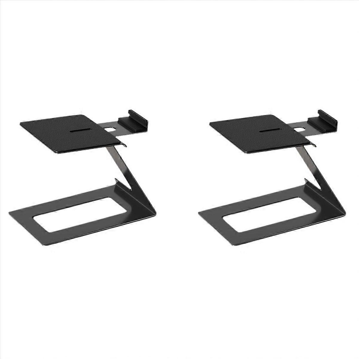 2X Desktop Speaker Stand Mount Studio Monitor Riser Support with Vibration Absorption Pad Mount