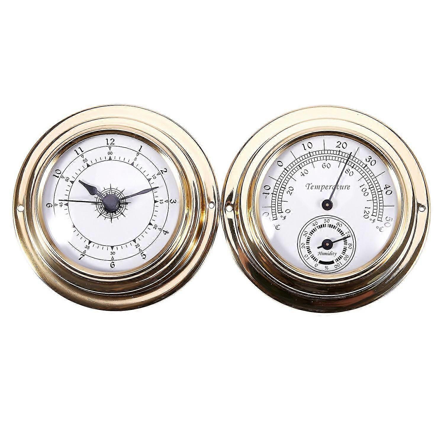 Thermometer Hygrometer Barometer Horloges Klok 2 Hele Set Weerstation Meter