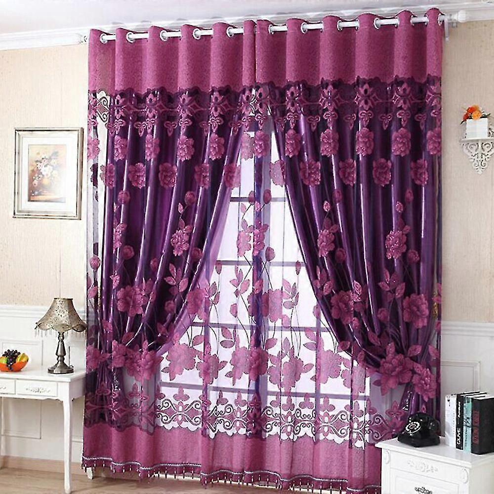 Floral Window Curtain Decor
