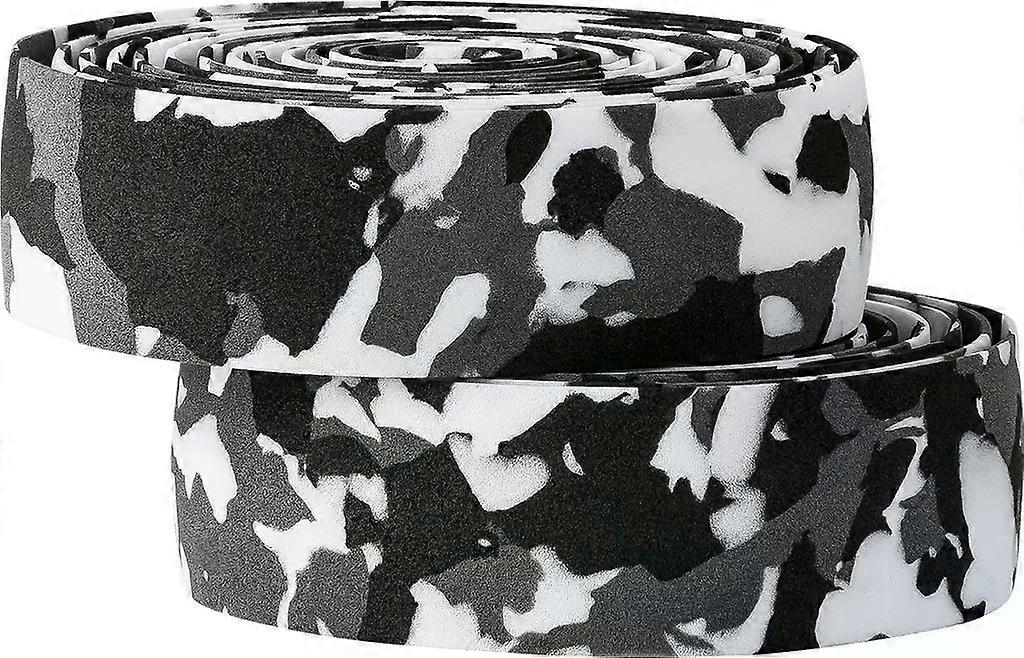 Bicycle handlebar tape (standard) with aluminum handlebar plugs, color: Camo