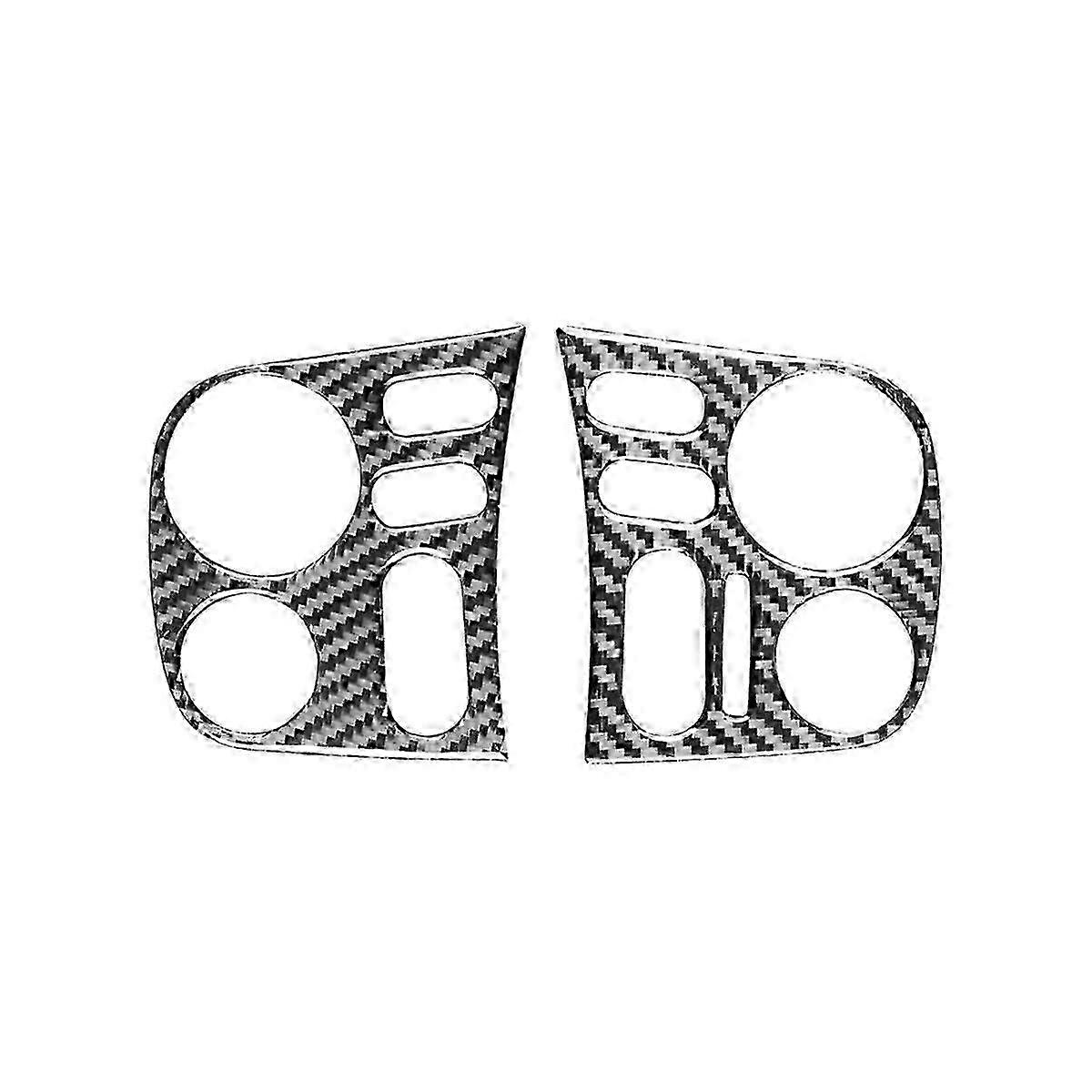 For S2000 2000-2009 LHD Soft Carbon Fiber Central Control Dashboard Adjustment Button Cover Trim Ac Hwy