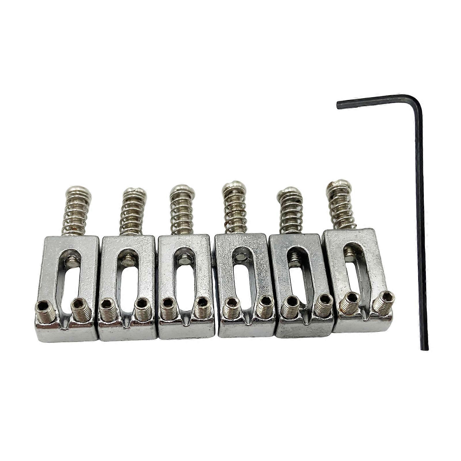 Premium Alloy Guitar Bridge Saddles Optimized For Stable String Tension And Installation  Silver