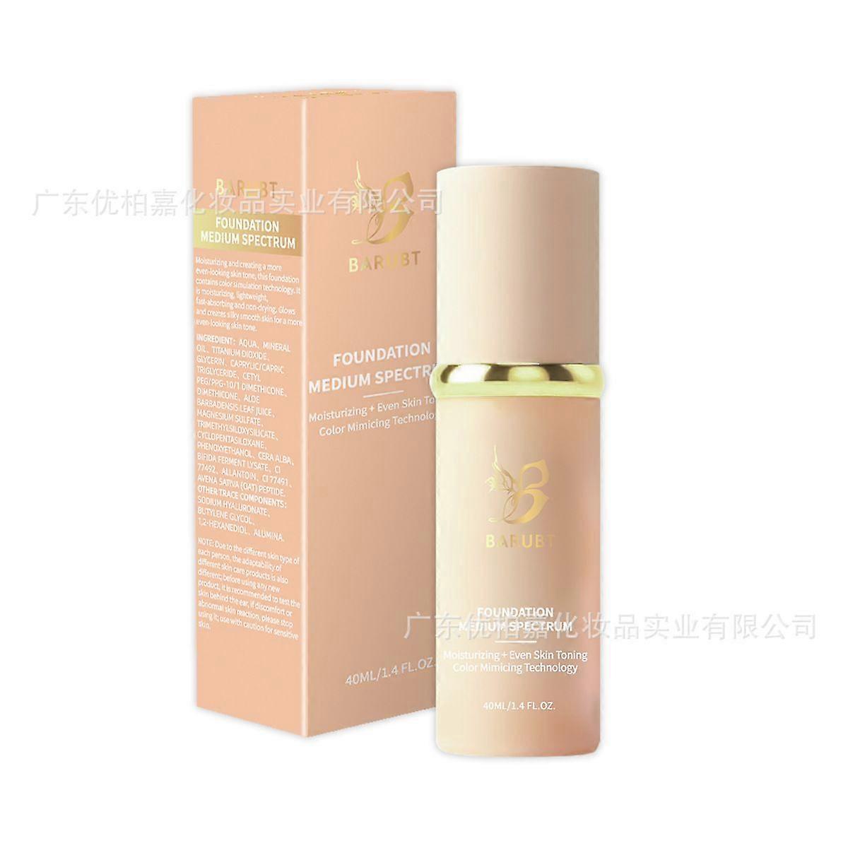 Medium Spectrum Foundation - 40g Color-Adapting Tinted Moisturizer, Natural Lightweight Coverage, Conceals Blemishes, Evens Skin Tone