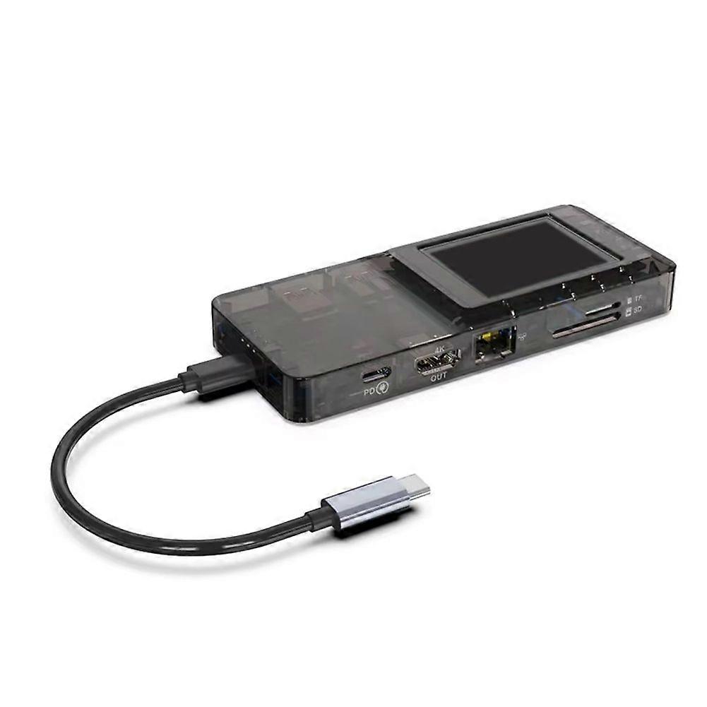 0108-D Typec L Stream Dec Visual Docking Station Station Réseau Port Station d’accueil Bouton personnalisé avec Co