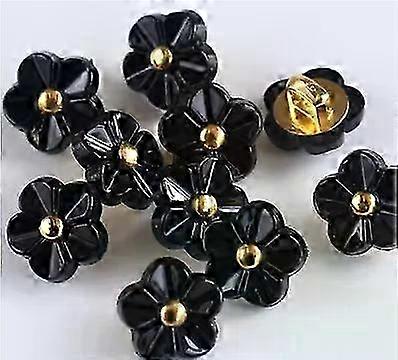 Botões de camisa com flores fofas, 4 cores, botões de resina com strass, acessórios para costura.