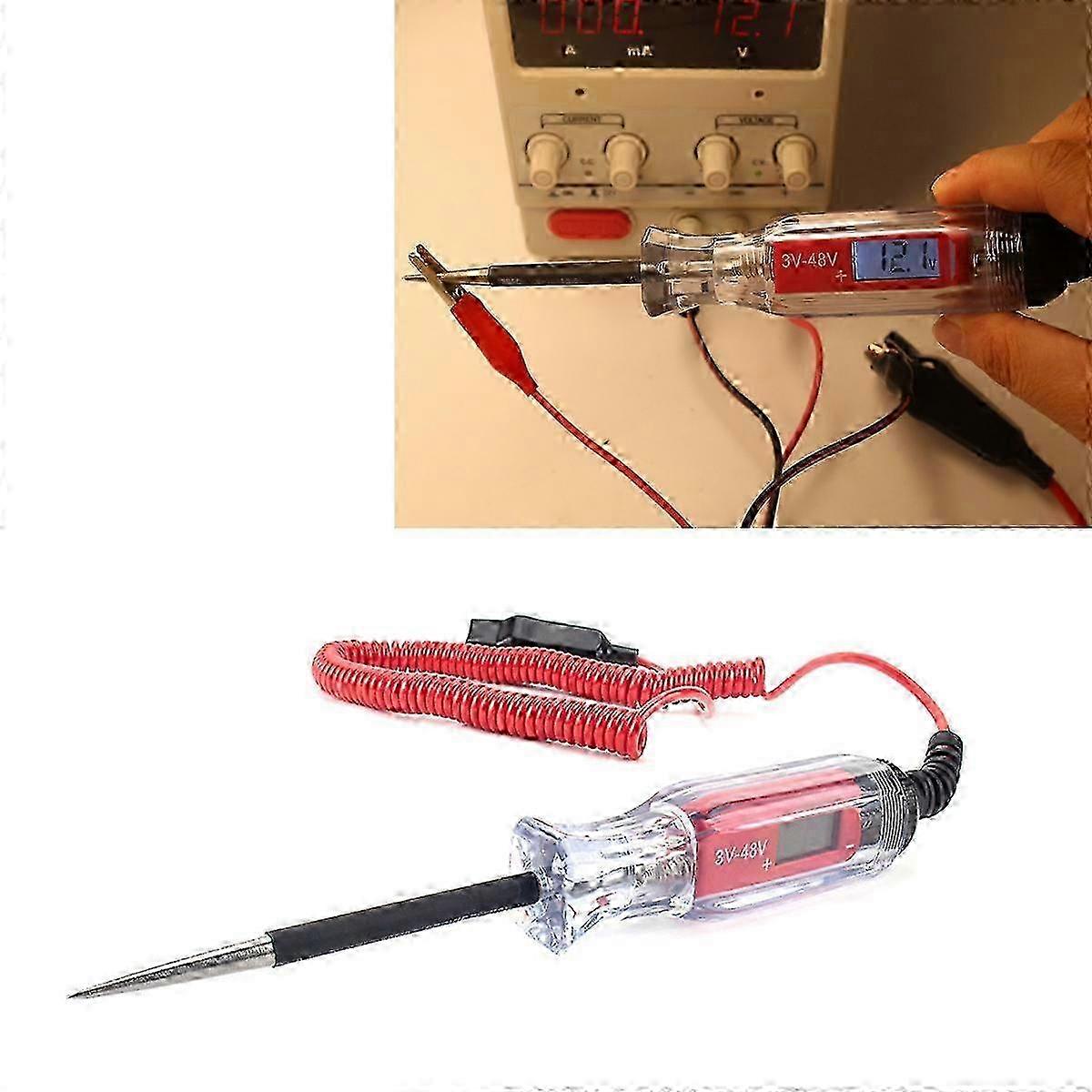 3-48V Digital Display Car Electric Tester 2025