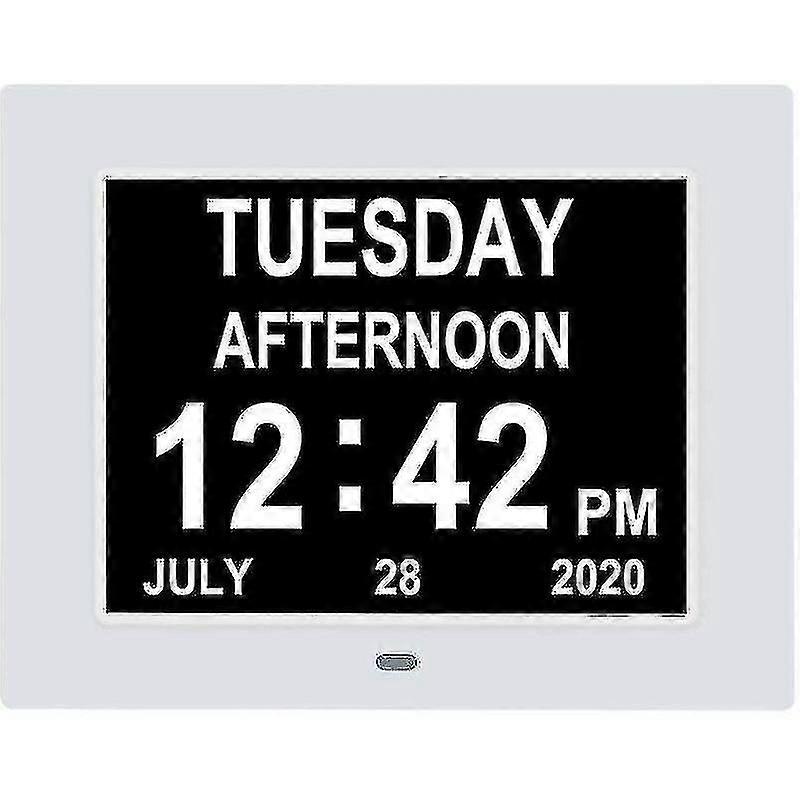 2023 New Large Digital Calendar Clock with Date, Time, Day of Week for Visually Impaired Seniors & Dementia Patients - Battery Backup & Easy to Read