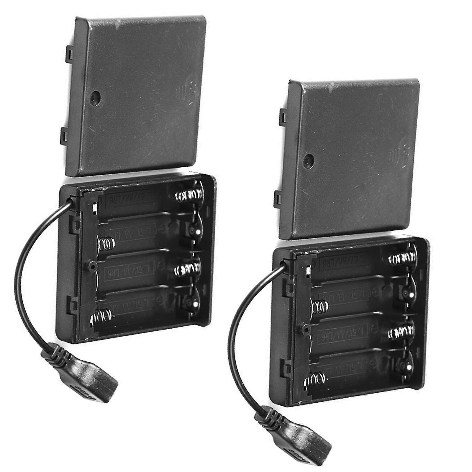 4 Slots Battery Holder With USB Port Switchable For LED Light Strips Outdoor Camping Emergency Use Multicolor