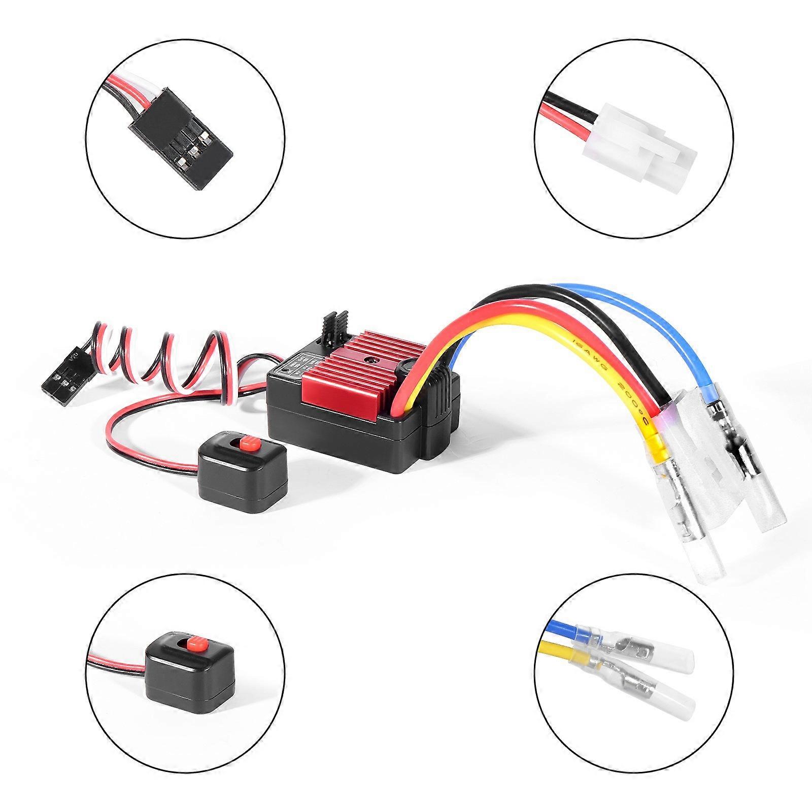 Multiple Mode 60A Electronic Speed Controller Bidirectional Control For Crawlers Trucks Boats Models  Red