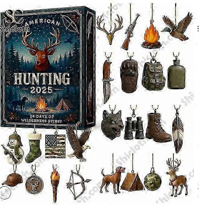 Jagd Adventskalender Blinde Box Christbaumschmuck Acryl Anhänger