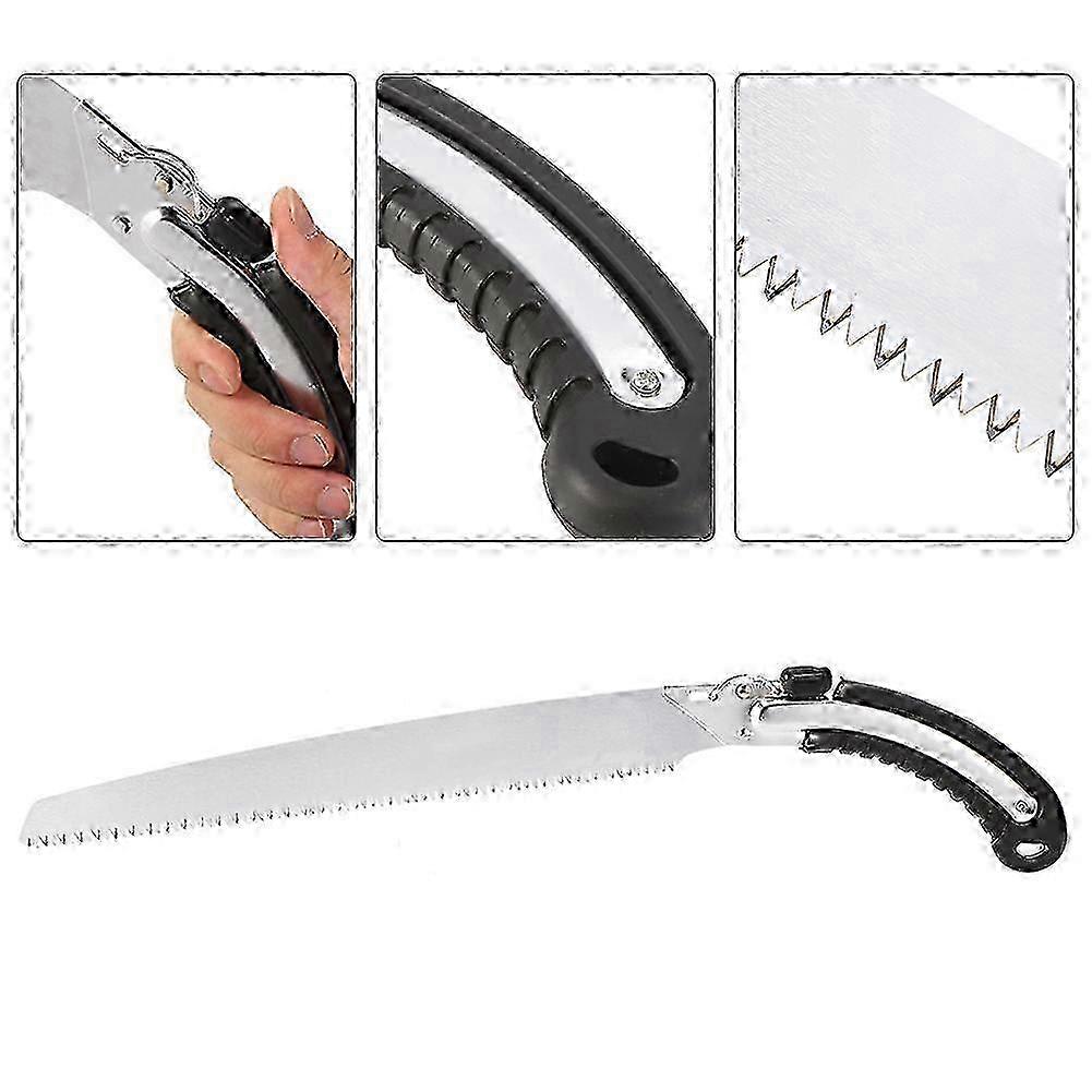Garden Saw Labor Saving Curved Edge Thick Branch Saw with Sheath for Felling Pruning Fruit Tree