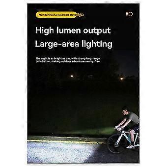 Oplaadbare LED-lamp voor polsmontage voor buitenactiviteiten, waterdicht IPX5, 3 standen en SOS, ideaal voor kamperen, fietsen, groen