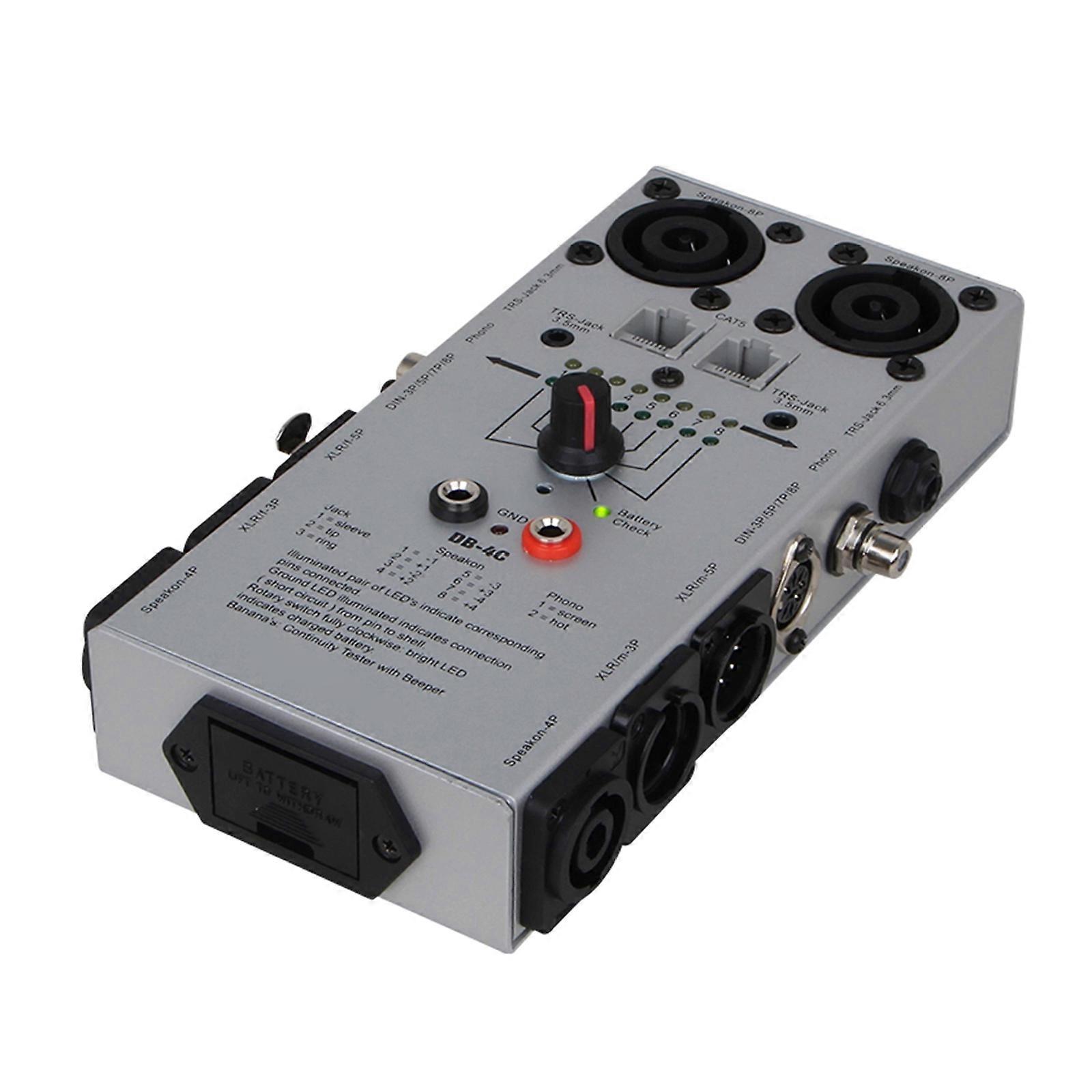 Comprehensive Auditory Networking Cable Checker Tester With LED Indicators For Musicians Technicians Speakon 8P Multicolor