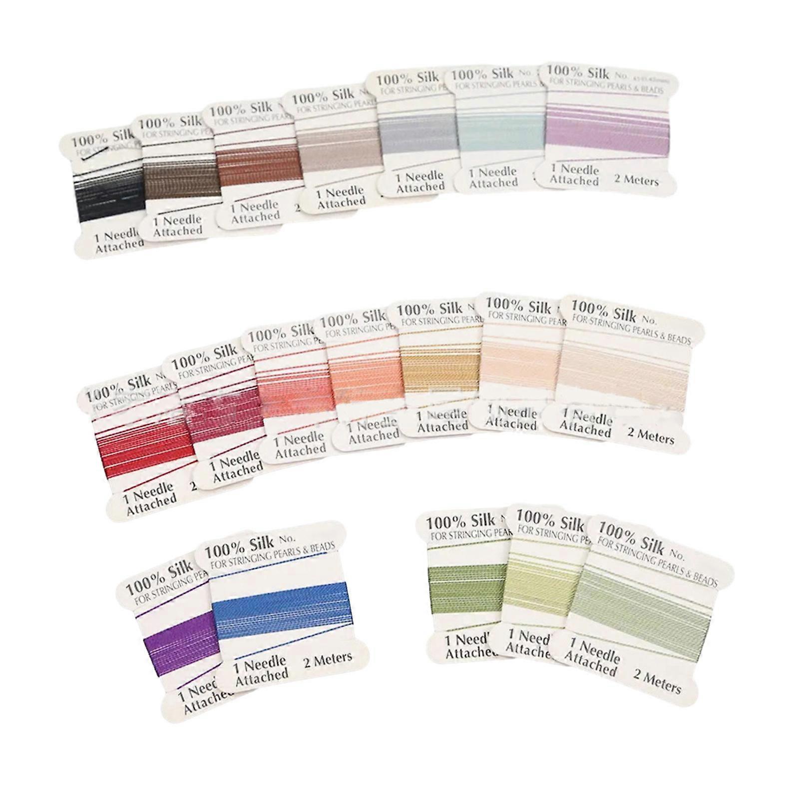 20 adet% 100 Doğal İpek Boncuk Kordon Düğümleme Makrome Örgülü DIY Takı Yapımı Boncuk Kordon Kordon Halat Dize 0.7mm