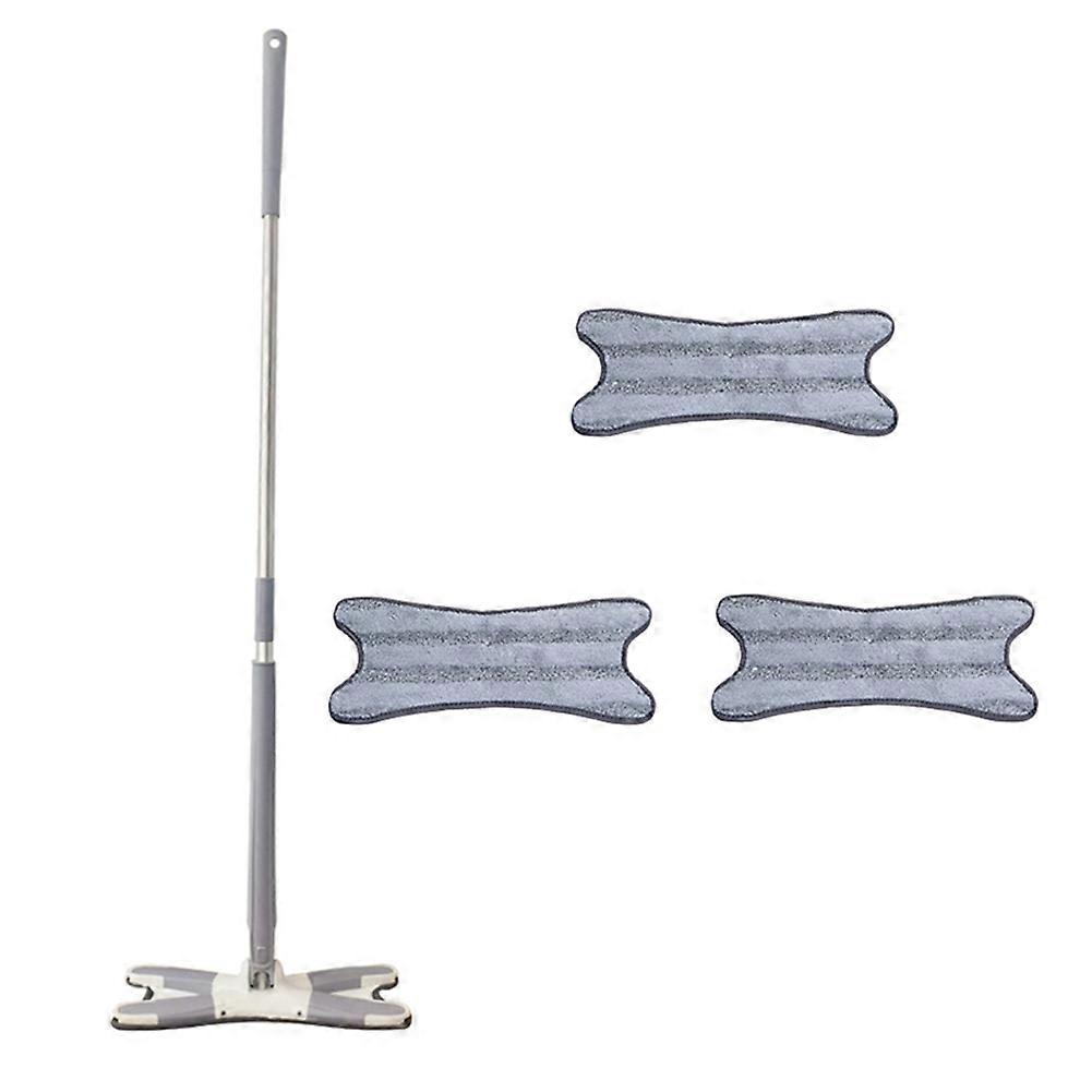 Flat Floor Mop with Replace Cloth Heads 360 Degree Squeeze Mop