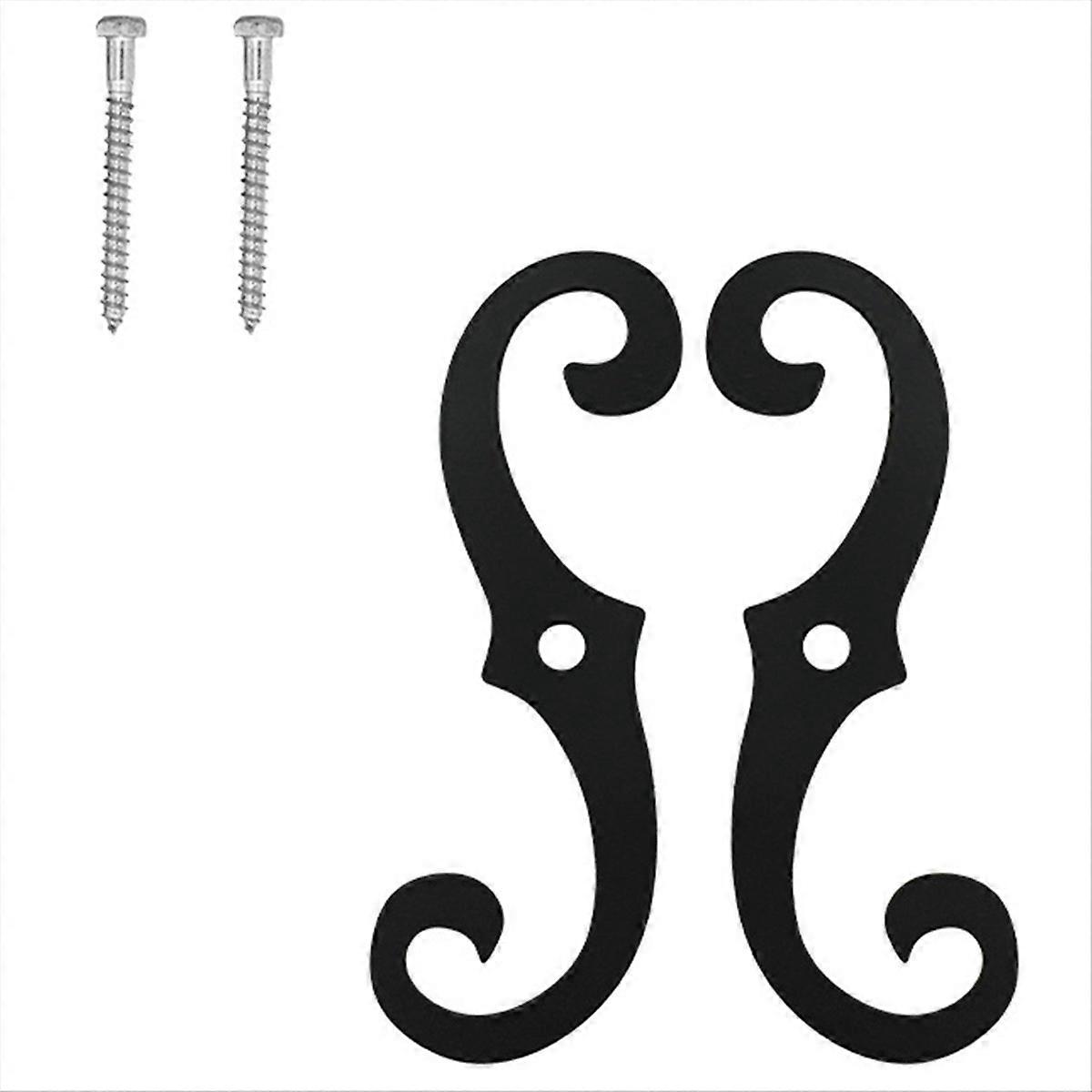 Cast Iron Shutter Fasteners Shutter Dog Holders External Shutter Tieback Hardware Including Mounting