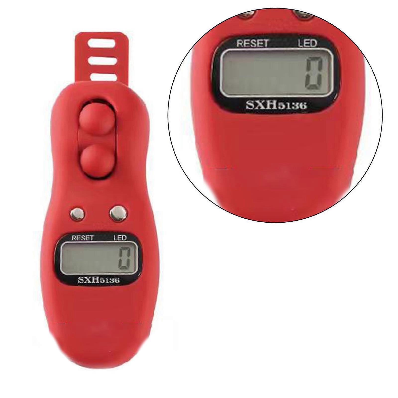 Electronic Rotating Prayer Beads Counter Digital Tasbih Tally Counter Clicker Resettable Finger Counter Tasbeeh Counter  Red