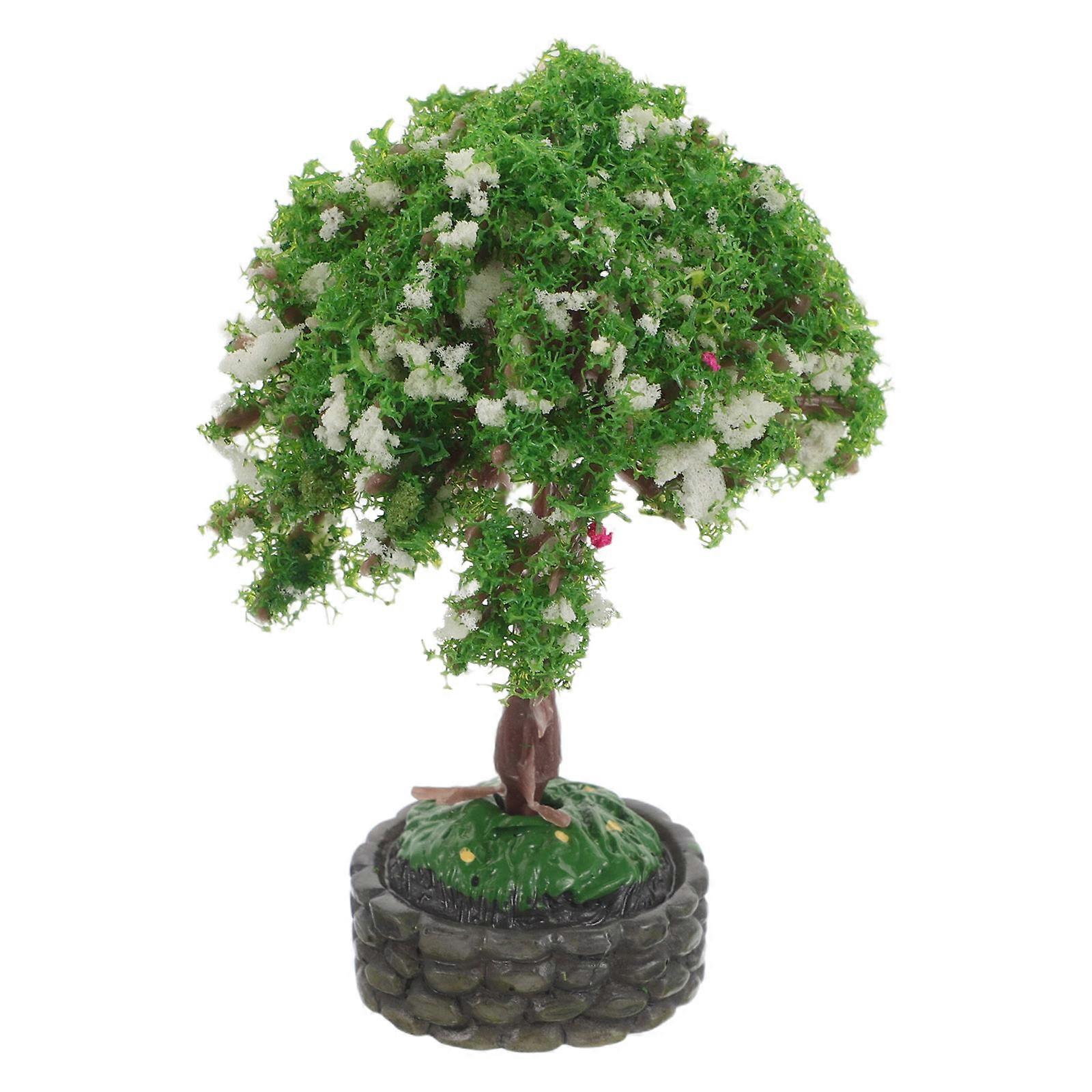 Miniature Dollhouse Accessories Mini Tree Figurines for Model Making