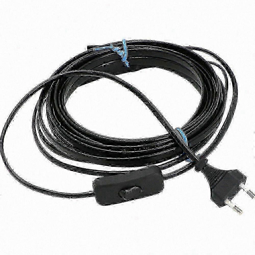 EU Plug Self-Regulating Cable for Pipe Freeze Protection, 220V Pre-Assembled Heating Solution