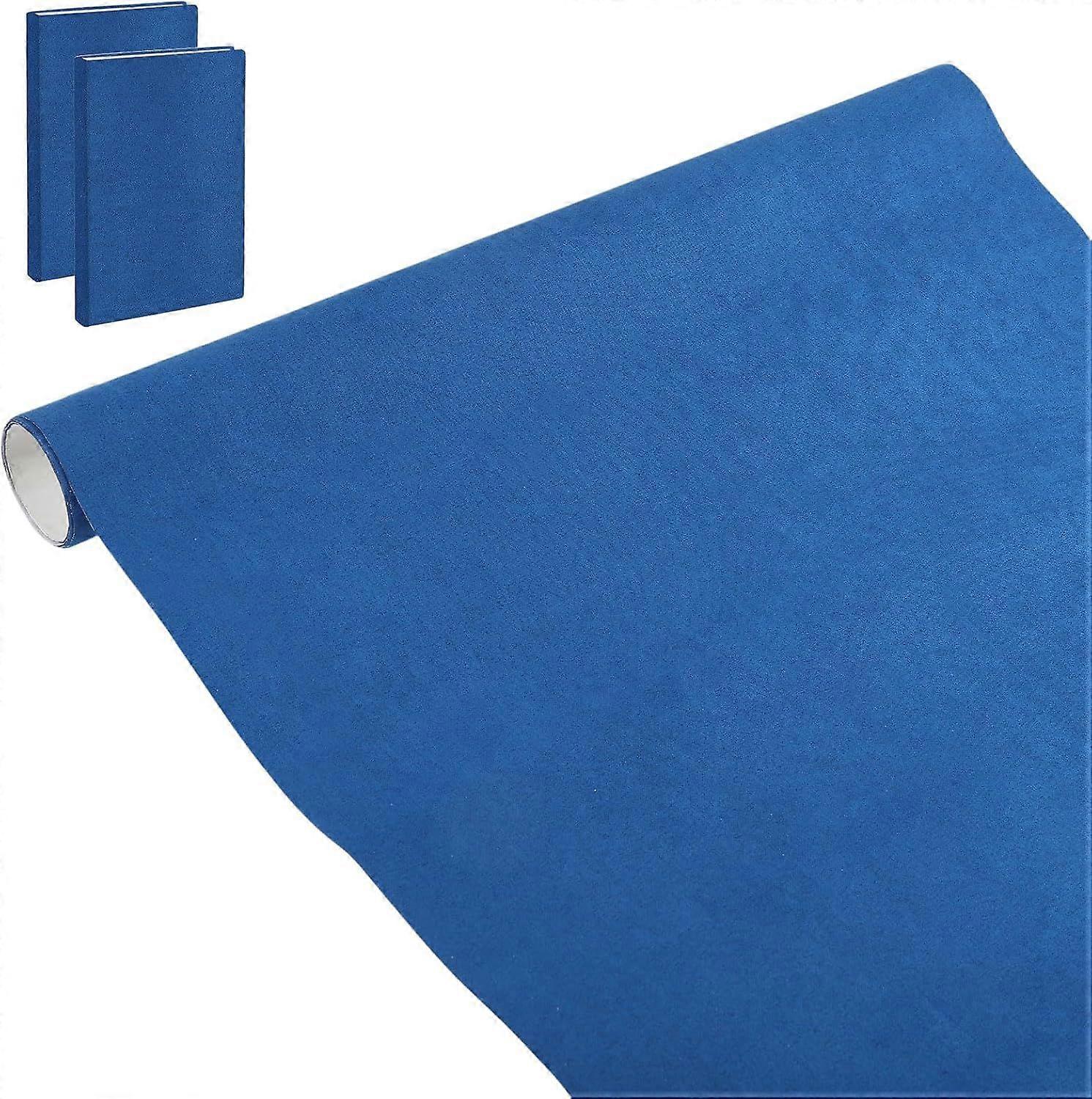 Royal Blue Book Cloth for Book Binding 40x17inch Suede Fabric Surface Paper Backed Washable and Reusable Protective Cover Book Binding Materials for A
