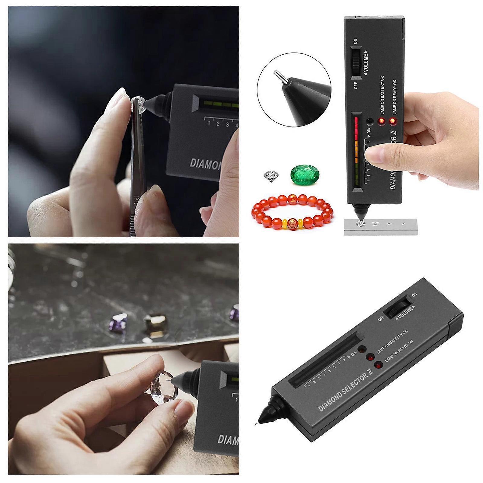 WinysinHigh Accuracy Diamond Tester Selector Gemstone Tool Gems Jewelry Test Tool With LED Indicator